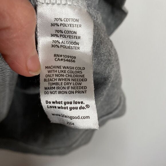 Life Is Good Grey Graphic Crusher Tee Classic Fit Mountain Bike Trail Ride XL - Picture 6 of 11